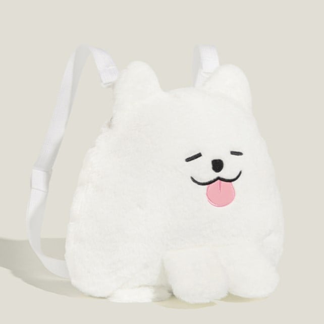 White Plush Backpack Kawaii Dog
