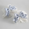 Muster Handgelenk Licht Polka-dot Blau Lolita Manschetten Bowknot Süße Spitze