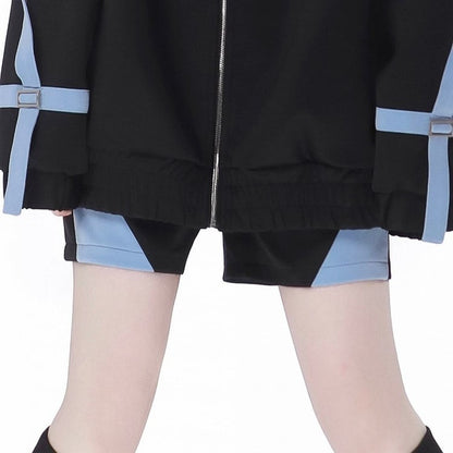 Blue Black Shorts and