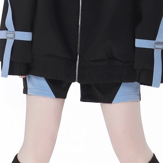 Blue Black Shorts and