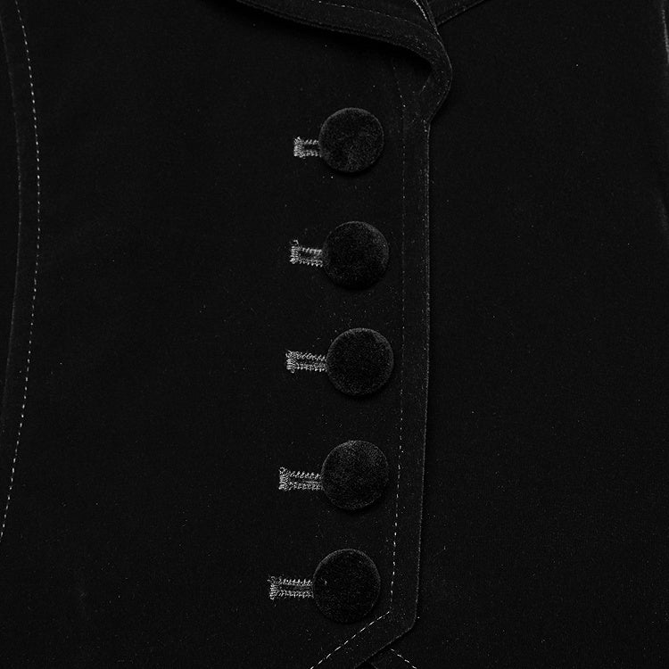 Black Coat Embroidered Goth Exquisite