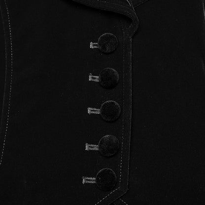 Black Coat Embroidered Goth Exquisite