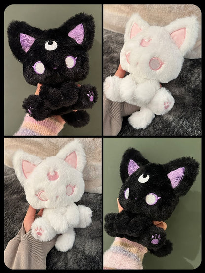 Black and Purple Gothic Magic Kitty Plushie