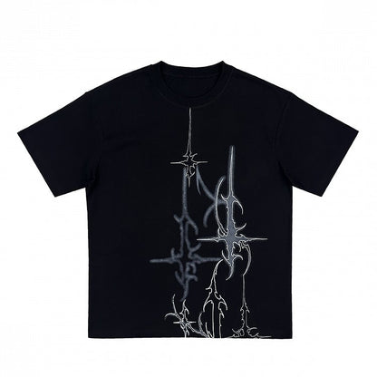 T-Shirt Black Gothic Sparkle