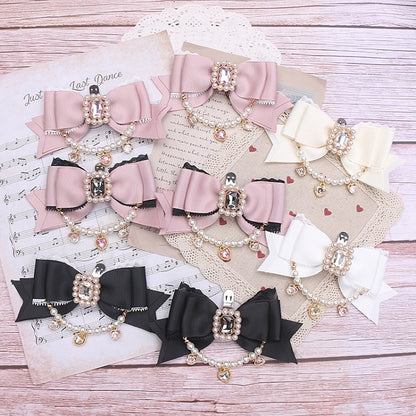 Options Jirai Shoe 8 Pearl Chain Large Bowknot in Clips Color Kei Size