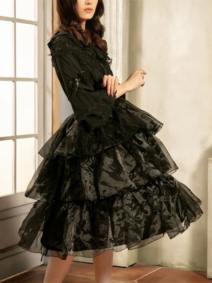 Lolita Length Fish-bone Petticoat White Adjustable