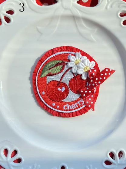 Options 11 Decorated Cherry/Strawberry/Cake Brooch/Hairclip Bowknot
