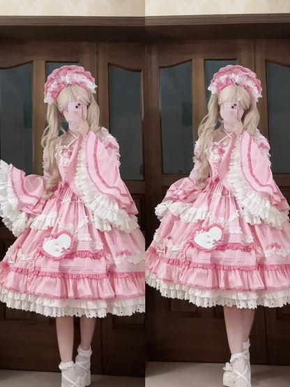 Pink Cotton School Sizes Lolita Princess Plus Dress Gorgeous Old Available