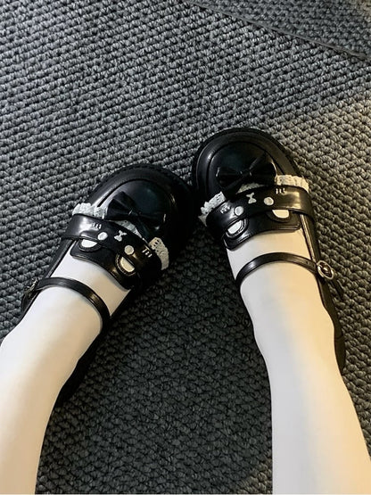 Style Design Bear JK Preppy - Shoes PU with Leather