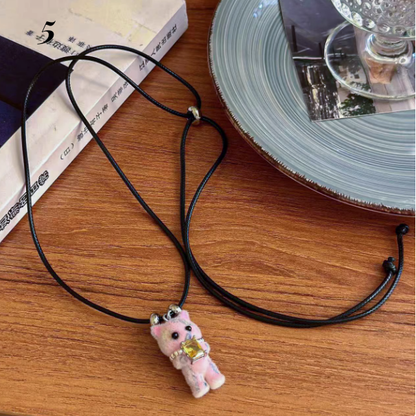 Y2K Niedliche Tier-Kordelzug-Halskette