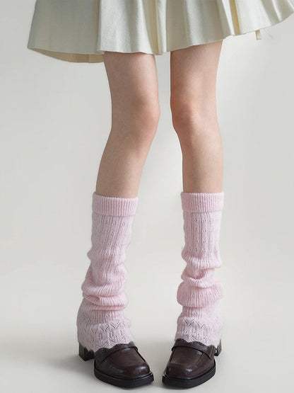 Colors） Knit Ribbed Slouchy Warmers （6 Leg Stirrup