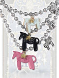 Star Necklace Pink/Black/White Carousel Y2K Pendant