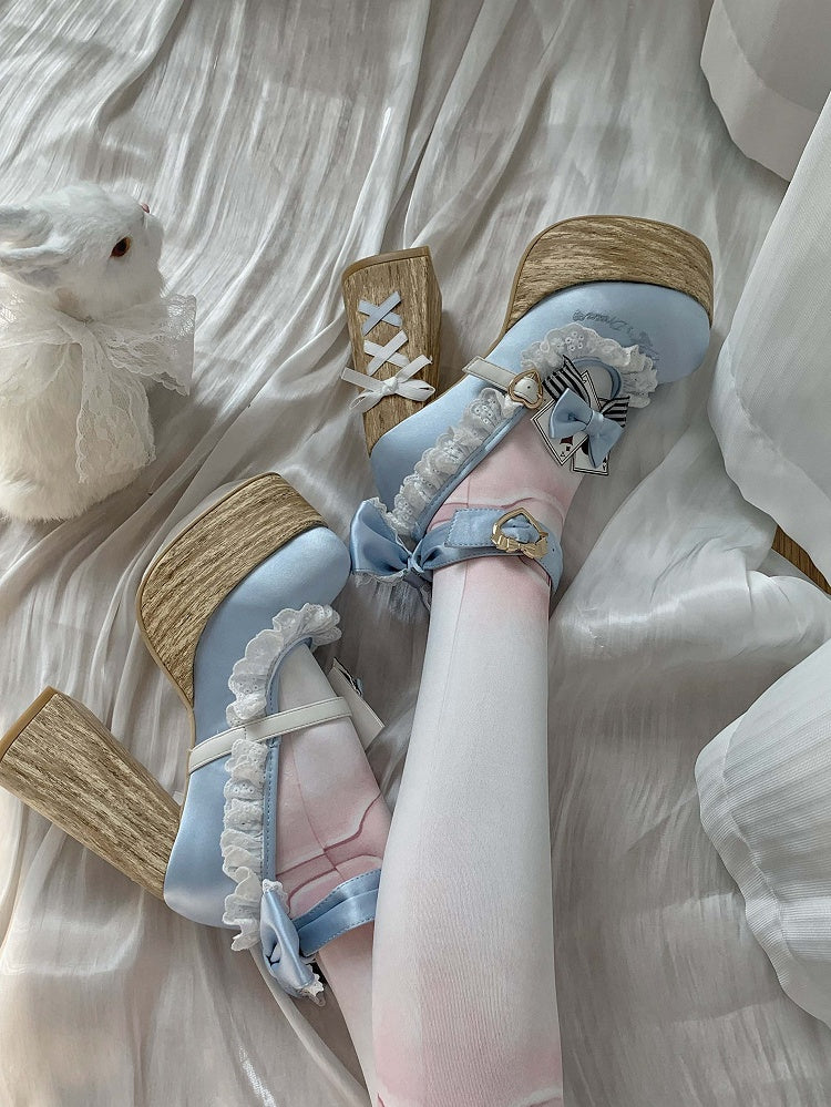 Alice in Wonderland Vibes Alice Blue Sweet Lolita Platforms Mary Janes