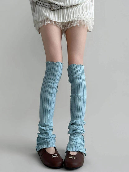 Ribbed (4 Leg Warmers Knit Colors) Tie-Up