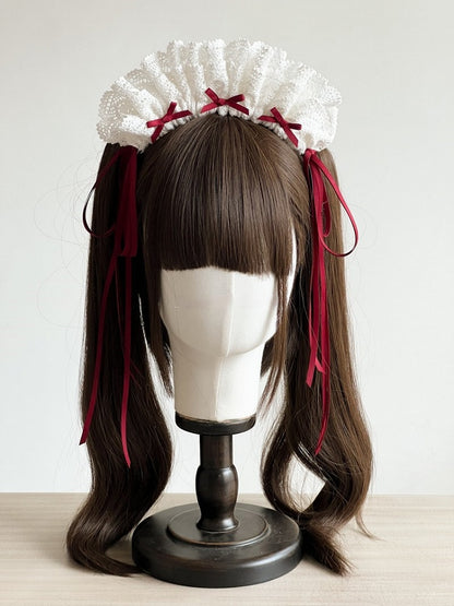 Options Bows KC Ribbon Streamers – Color Lolita White and 6 Lace with Ruffled