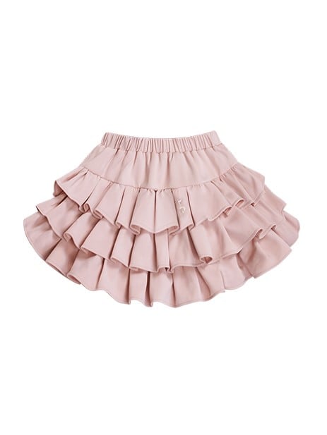 with Pink Hem Ruffle Skirt Charming Tiered