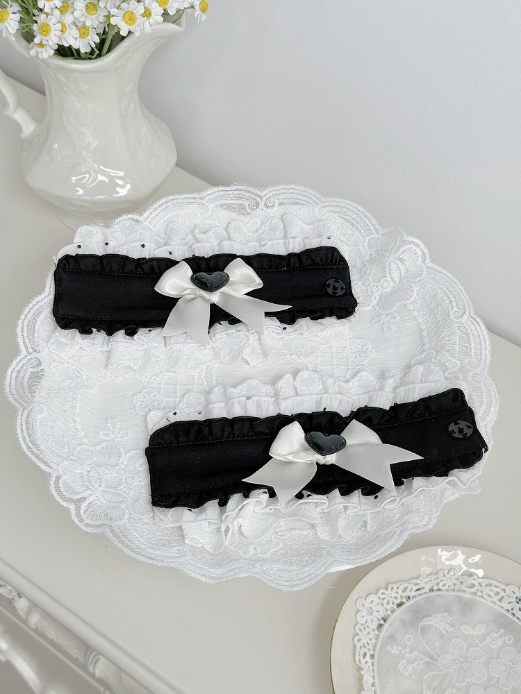 and Black Cuffs Sweet Wrist White