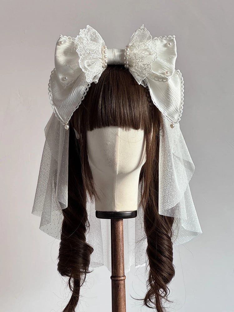 Bow Lace (Multi-Colorways) Veil with KC Matching
