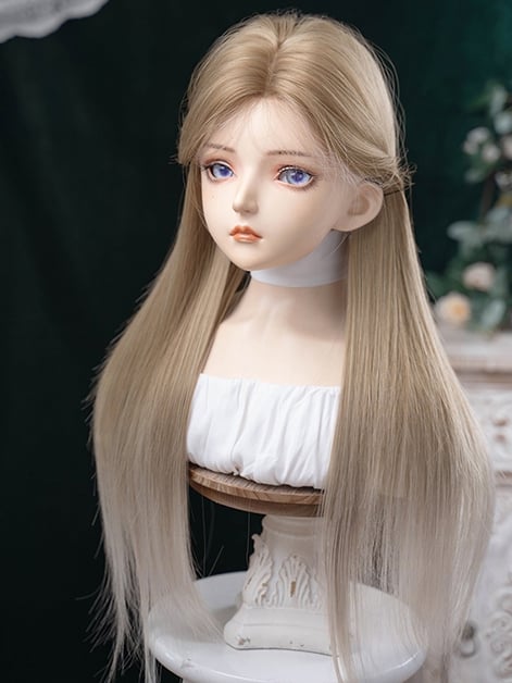 Blonde Perücke, Länge glatt, 77 cm