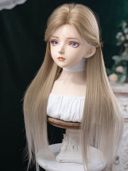 Blonde Perücke, Länge glatt, 77 cm