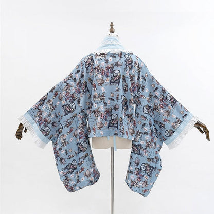 Alice Trim Blue Top Bunny in Print + JSK Wa Wonderland Set Lolita and Poker Lace Vibes Dress