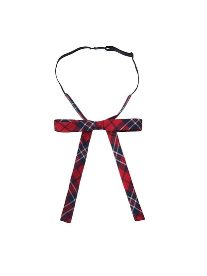 Yellow / Red / Black & White Plaid Bow Tie - PINK SAVIOR