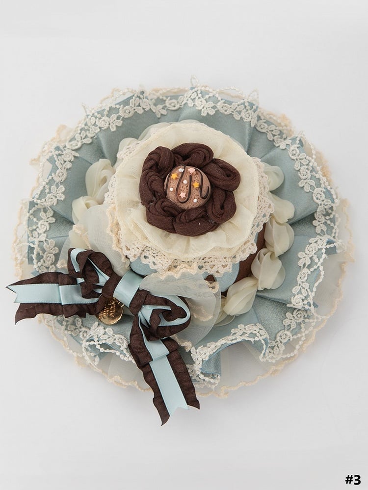 Green Lace Mini Mint With Options 4 Chocolate Clips Sweet Dessert Lolita Hat