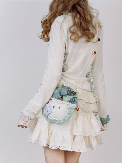 with Apple-Inspired Bag Patterns Plaid Pink/Green Floral Y2K Patchwork and Crossbody