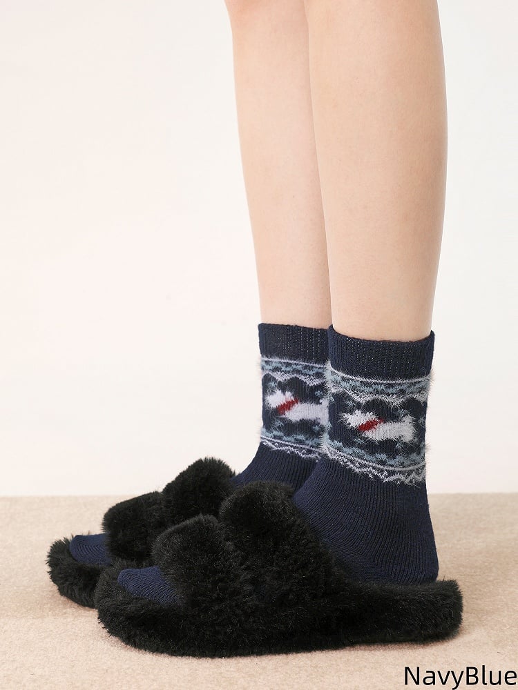 Pattern Colors Sock Geometric and Warm 6 Puppy