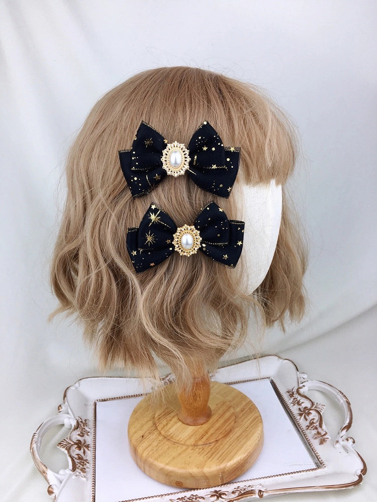 Starry of Hair Clips/Brooches Bow 2 (Set