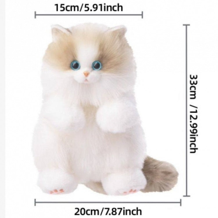 Cat Sitting Plush Bag Siamese Realistic Backpack/Crossbody