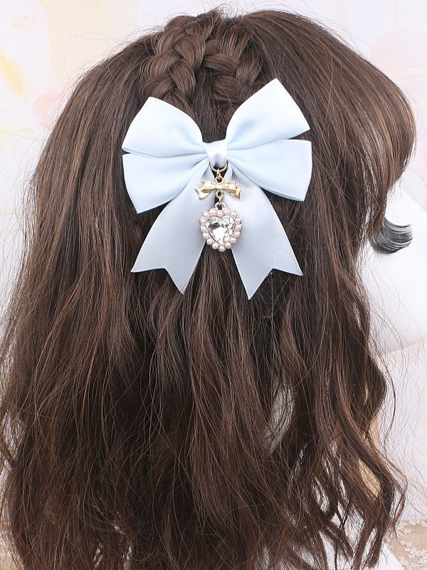 Kei 5 Large Charm Hairclip Bowknot Options Heart Jirai Color