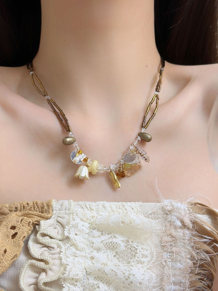 Lily of the Valley Beaded Necklace