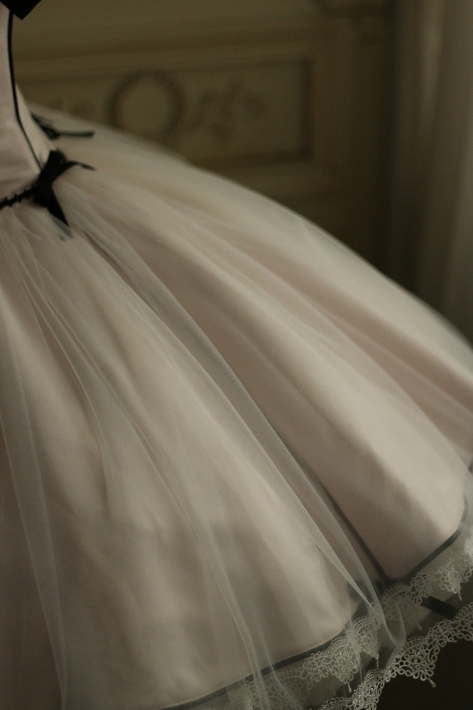 Pink Boned Waist Balletcore Lolita Birthday Dress Homecoming Dress