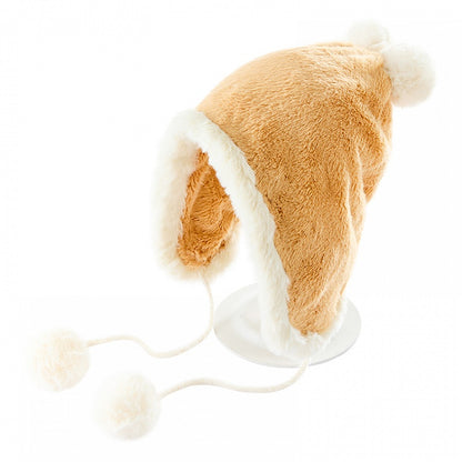 Pompoms Winter Yellow Plush Cute Hat