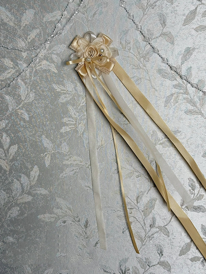 Silber SchwarzGold Champagner Brosche /