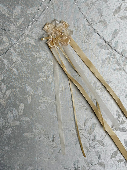 Silber SchwarzGold Champagner Brosche /