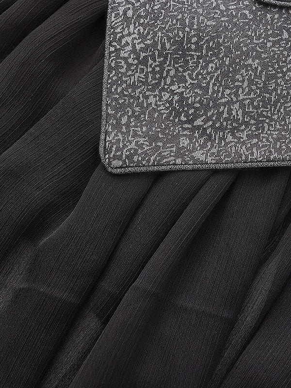 Waistcoat Collar with Lolita Lapel Tail Ouji Silver Black