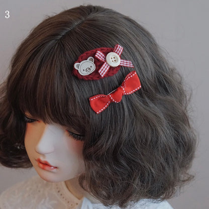 Red Hairclips 5 Options