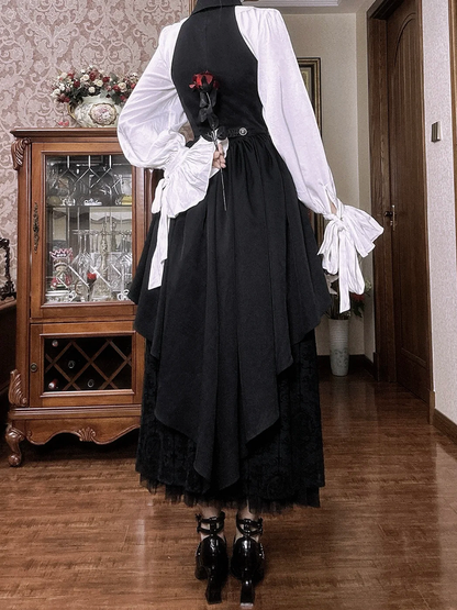 Black Skirt Lolita Elegant Long Gothic