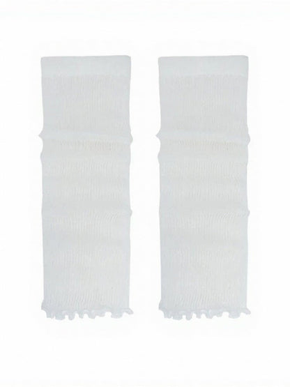 Ribbed Semi-sheer Ruffle Leg Warmers - ModaSwings
