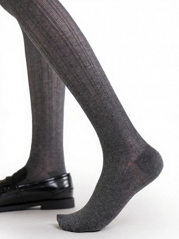 3-Color Minimalist Striped Semi-sheer Tights - ModaSwings