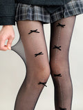 Pantyhose Sheer Rhinestone Detail Bow Colors) (5
