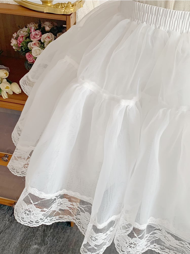 White Petticoat in 35cm, 45cm & 55cm Lengths - With PUJI