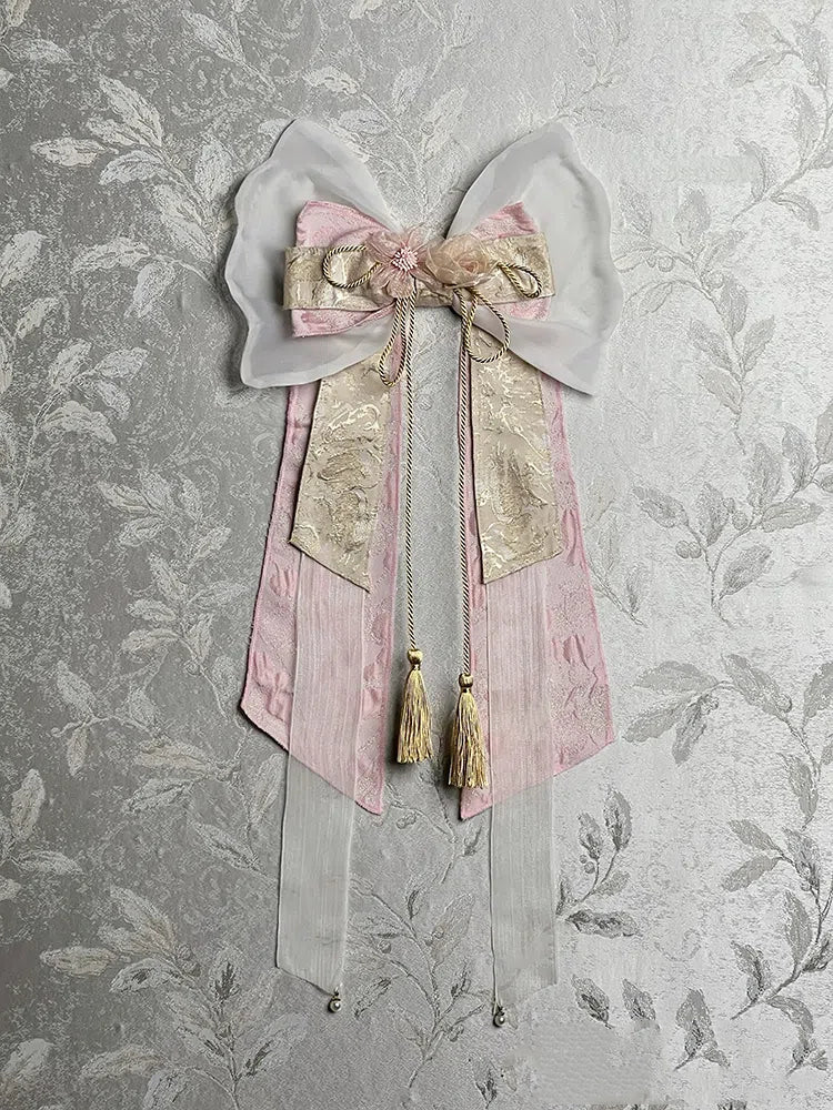 Big Purple Hairclip Bowknot Pink / Blue