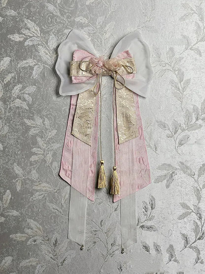 Big Purple Hairclip Bowknot Pink / Blue