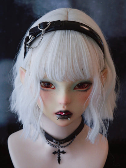 Mit Charm Gothic Schwarz Verzierte Schnalle Herz KC