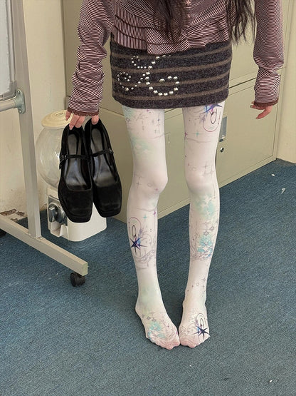 Sky Pantyhose Starry Print