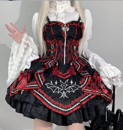 Bell Neckline White Ruffle Gothic Sleeves Shirt