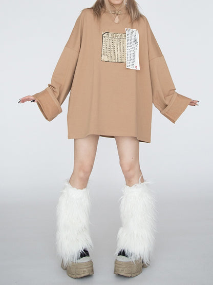 Camel Collar with Cheongsam Dress Mandarin Hoodie